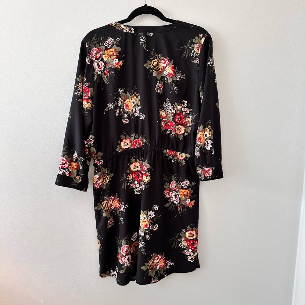 LOFT Outlet | Black Floral Dress - Picture 2 of 6